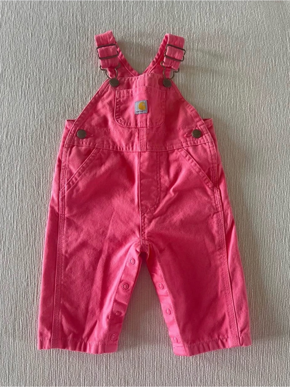 Carhartt pink overalls size 3 months